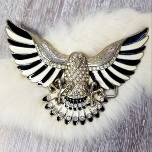 Vintage Eagle belt buckle with rhinestones